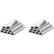 kwb Klammern, Typ Flachdraht, Stahl, C-Spitze, Stahldraht, 1200 Stk. 11,4 mm x 10 mm (Packung mit 2)