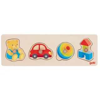 Goki Wooden Stud Puzzle My Toys 4 pcs.