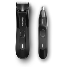 MANSCAPEDTM The Perfect Duo 4.0 Contains The Lawn MowerTM 4.0 Waterproof Electric Groin Hair Trimmer and The Weed WhackerTM 2.0 Nose & Ear Hair Trimmer