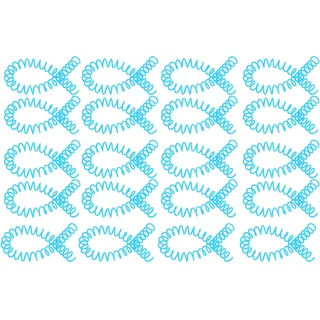 20Pcs Spirale Bindung Spulen 30 Blatt ABS Kunststoff Spirale Bindung Stacheln für Schrein Arbeit blau