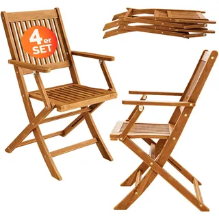CASARIA Gartenstuhl Sydney 51 x 54 x 92 cm beige/braun 4 St.