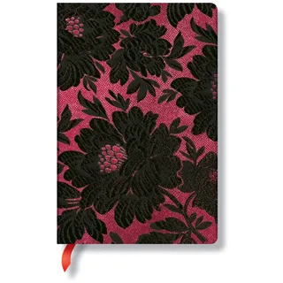 Schick und Satin Schwarze Dahlie - Notizbuch Mini Liniert - Paperblanks
