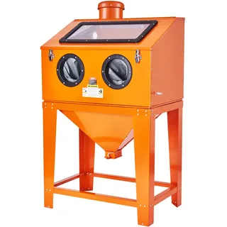 VEVOR 341 L Sandstrahlkabine mit 6,8 L Staubsammelsystem 2,76-8,27 bar Sandstrahlkabine mit Ständer Hochleistungs-Sandstrahler mit Strahlpistole und 4 Düsen zum Entfernen von Farbe und Rost