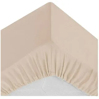 Atmosphera Spannbettlaken Baumwolle 160 x 200 cm beige