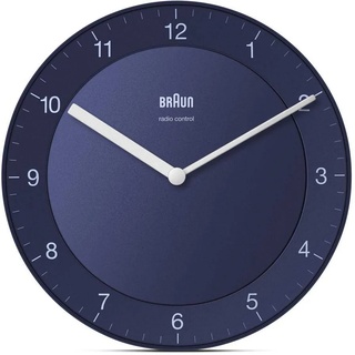 Braun Funkwanduhr Wanduhr, Kunststoff, Blau, normal