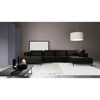 TRENDMANUFAKTUR Wohnlandschaft Polyester 3-Sitzer Braun