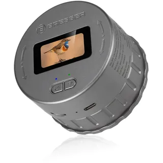 Bresser WLAN-Okularkamera mit Display, 2K-Video, 1.920x1.080px-Foto, für Teleskop, Fernglas etc. mit 30-65 mm Okulardurchmesser, 1,47"-Display, App