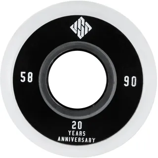 USD SKATES Team 90a Skateboard-räder 4 Einheiten - Black / White - 61 mm