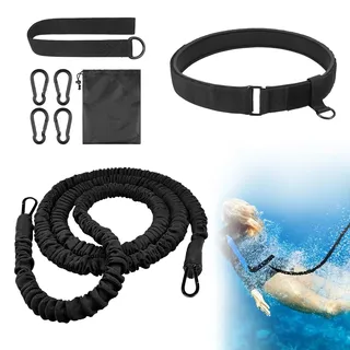WnlahuWA Schwimmgürtel 2.5-7.5m, Schwimmgurt Für Pool, Schwimmgürtel Kinder, Schwimmgürtel Erwachsene, Einstellbare Schwimmtrainer, fur Schwimmingpools Widerstandstraining, Gegenschwimm