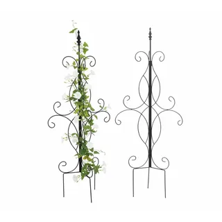 Relaxdays Rankhilfe 116 x 45 x 45 cm Schwarz