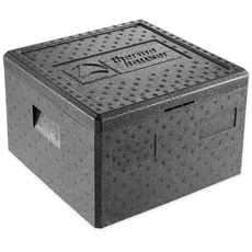 Bild EPP-Thermobox Pizza schwarz mit Deckel - 25 Liter - 41 x 41 x 25,5 cm - Pizzabox für Lieferservice