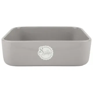 sallys Stoneware Ofenform - eckig - Light Grey - Klein
