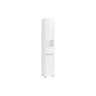 VASAGLE Badschrank weiß 30,0 x 30,0 x 170,0 cm