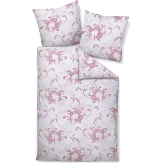 Janine Design Edelflanell-Bettwäsche-Garnitur Chinchilla S 78068 Farbe rosenholz Größe 135x200+80x80 - Rosa