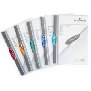 Durable Klemmhefter A4 Transparent/Mehrfarbig 5 St.