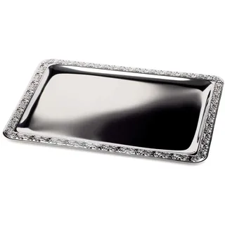 APS Servierplatte SCHÖNER ESSEN silber 53,0 x 32,5 cm