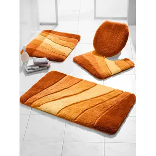 Badematte MEUSCH Gr. 7, orange (terrakotta), rechteckig (80cm x 150cm ) WC-Vorleger rechteckig, 1 Stk., Badematten, Badematte