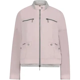 Sommerjacke AMBER & JUNE "Sommerjacke mit Stehkragen", Damen, Gr. 36, lila (viola), Obermaterial: 100% Polyester PES., Jacken Sommerjacke