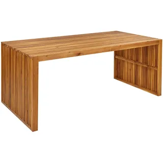 Beliani Gartentisch 180 x 90 x 75 cm Braun