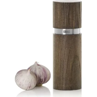 AdHoc MP27 Salzmühle oder Pfeffermühle Textura 15 cm, Edelstahl | Eschenholz braun