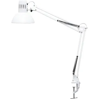Schreibtischlampe verstellbare Klemmleuchte - Gelenkarm für Büro und Schreibtisch - elegante Schreibtischlampe LED aus Metall - exklusive LED-Lampe - weiß