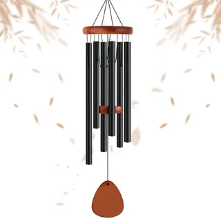DONGDA Windspiele für Draußen Hängend, 6 Rohre Windspiel Metall Klangspiel Garten Glockenspiel Hängend Wind Chimes für Garten/Draußen