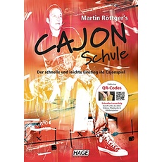 Cajon Schule - Der schnelle und leichte Einstieg ins Cajonspiel - Lehrbuch von Martin Röttger mit QR-Codes und Notenklammer