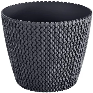 Runder Pot 5L Prosperplast Splefy Plastik in Anthrazitfarbe, Ø21,8 x 18,4 cm