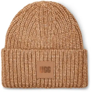 UGG Australia UGG Chunky Rib Beanie W Pom, Camel, Einheitsgröße