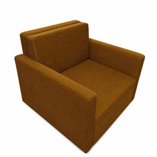 Sessel BETO - Schlafsessel Klappsessel mit Schlaffunktion – Cord Orange - Orange