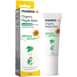 Medela Bio-Brustwarzenbalsm – Beruhigend und pflegend für stillende Mütter – Hergestellt aus natürlichen, sicheren Inhaltsstoffen – Linderung bei beanspruchten Brustwarzen – Postpartum Essentials 40 g