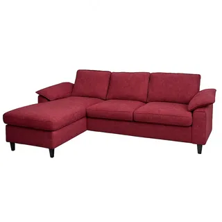 Mendler Sofa-Garnitur HWC-O71, Couch Ecksofa L-Form, Liegefläche links/rechts, Stoff (320 g/m2) Holz 84x229x