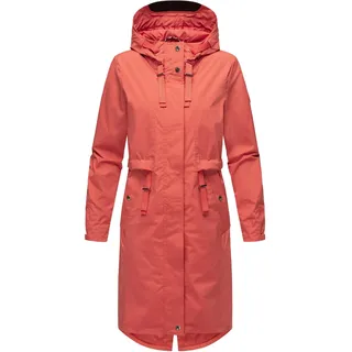 Kurzmantel NAVAHOO "Kurzmantel Silberperlee", Damen, Gr. XXL, rot (coral rot), Obermaterial: 100% Polyester PES.  Obermaterial: Futter: 100% Polyester PES., Mäntel Kurzmantel