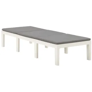 VidaXL 315828, Lounge, Gepolsterter Sitz, Kunststoff, Weiß, Baumwolle, 1950 mm - Weiß