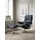 Relaxsessel Mayfair Mikrofaser 79 x 102 x 73 cm Blau mit Hocker