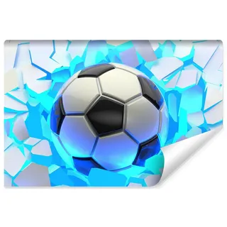 Muralo Fototapete Fußball Sport Abstraktion 3D 360x240cm , Blau, Schwarz, Weiß, Grau , Papier , Abstrakt, Sport , Rechteckig , 360x240 cm , Tapeten & Wandverkleidungen, Fototapeten