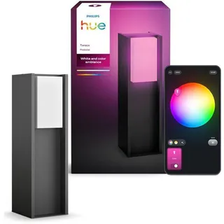 Philips Sockelleuchte Aluminium 1100lm inkl. E27 schwarz/grau
