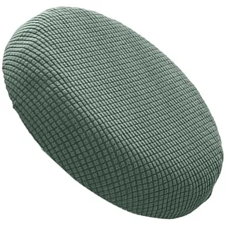 BESPORTBLE Rund Hocker Bezug Stretch Stuhlbezug Hockerbezug Waschbarer Stuhlhülle Stretch Schonbezug Stuhl Sitzbezug für Barhocker Bistrohocker Protector Drehbarer Hocker Schonbezug Grün