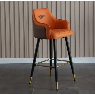 Designer Oranger Barstuhl Loungesitzer 1-Sitzer Moderner Einsitzer Neu JVmoebel - Orange