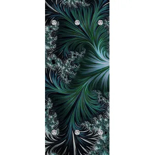 Queence Garderobenpaneel QUEENCE Abstrakt Palmen Wald 50 x 120 x 2,5 cm Grün