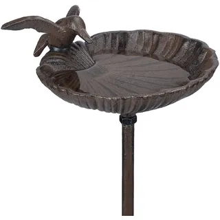 Relaxdays Vogeltränke , Dunkelbraun , Metall , 14x100x16 cm , Dekoration, Gartendeko