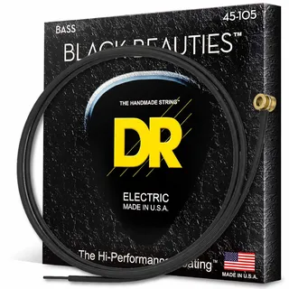 DR Strings DR BKB-45 Strings Bass Saiten, Schwarz Beauties – extra-life, schwarz beschichtet