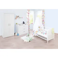 Bild Kinderzimmer Viktoria breit mit 2-türigem Schrank 3-tlg. weiß