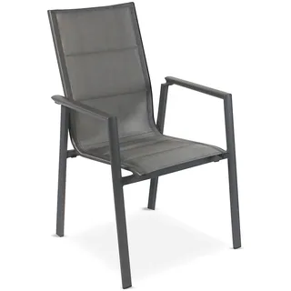 Stapelsessel Sevilla - anthrazit Armlehne Aluminium