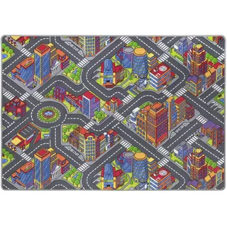 andiamo Kinderteppich Spielteppich Straße Strassenteppich Auto Kinderzimmer Teppich Kind, Größe:200 x 300 cm, Mehrfarbig, 293348