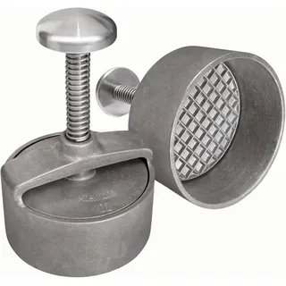 Profi Burgerpresse Hamburgerpresse Ø 100 mm Aluminium - Pattyauswerfer Anti-Haft-Prägung | Aluguss-Presse für perfekte Burger Hamburger | Pattie Maker Patty Former - hochwertige Hackfleischpresse