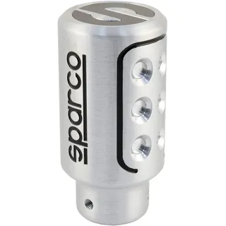 Sparco Manueller Schaltknauf Racing Aluminium Universal, Silber/Grau