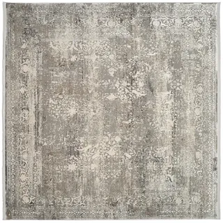Dieter Knoll Webteppich , Grau, Goldfarben , Textil , quadratisch , 200x200 cm , Care & Fair , für Fußbodenheizung geeignet, in verschiedenen Größen erhältlich , Teppiche und Böden, Teppiche, Webteppiche
