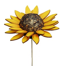 Petra's Bastel News Bastelset für 2 Sonnenblumen (klein) bestehend aus 48 Blütenblätter, 2 Styroporkugeln, 4 Filzblätter und 1 Bastelkleber 20 ml, Holz, Natur, 28 x 19 x 5.5 cm