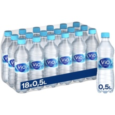 ViO Bio Wasser Still - Natürliches Mineralwasser ohne Kohlensäure - mit weichem Geschmack - Stilles Wasser in umweltfreundlichen, 100 % recycelbaren Einweg Flaschen (18 x 500 ml)